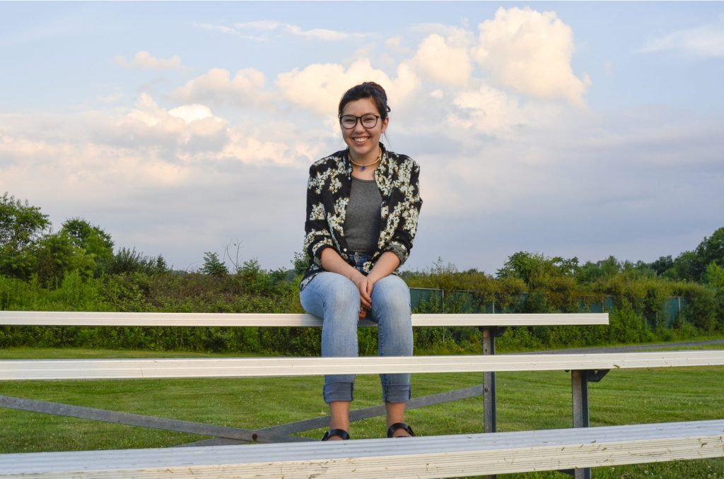 anais-peterson-3-1920×1272 Anaïs Peterson, 20, used to play soccer at this field in Indiana Township that's close to the site of a new natural gas well pad. She's organizing a march in Pittsburgh focused on climate change, and is calling for officials to stop the expansion of fracking in Allegheny County, among other requests. (Amy Sisk/StateImpact Pennsylvania)