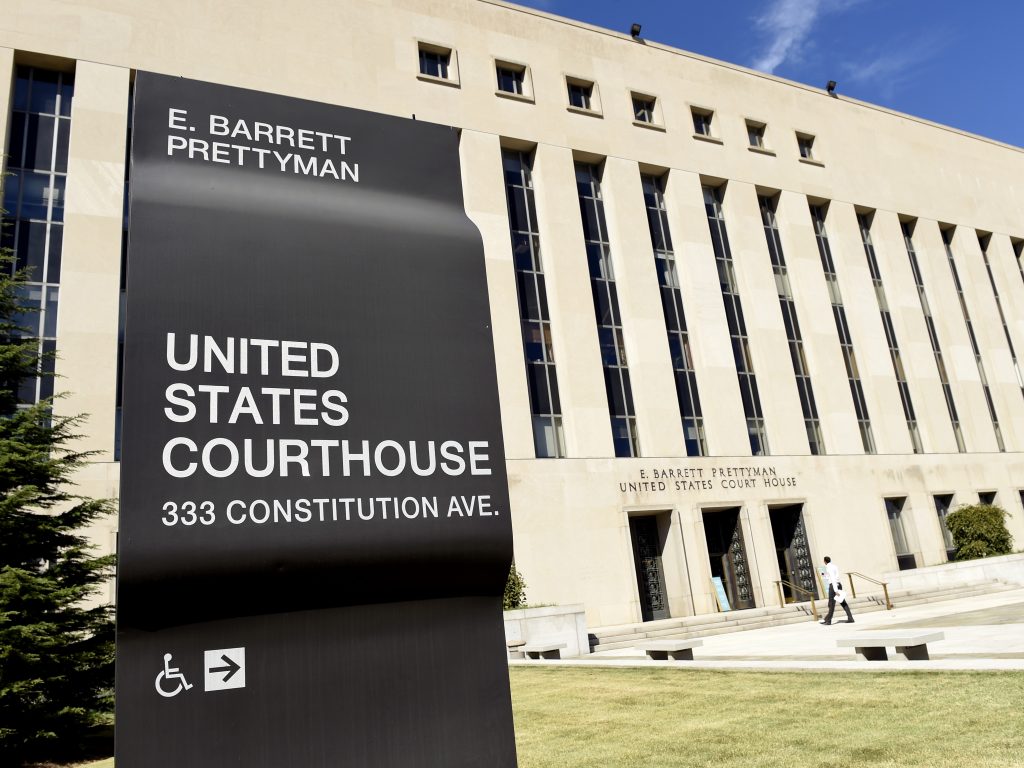 The E. Barrett Prettyman U.S. Courthouse in Washington, D.C., where a federal judge ruled against the Trump administration’s detention of asylum-seekers. The E. Barrett Prettyman U.S. Courthouse in Washington, D.C., where a federal judge ruled against the Trump administration's detention of asylum-seekers.