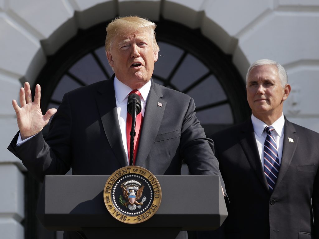 Speaking at the White House, President Trump called Friday’s report of 4.1 percent economic growth in the second quarter “amazing.” Speaking at the White House, President Trump called Friday's report of 4.1 percent economic growth in the second quarter