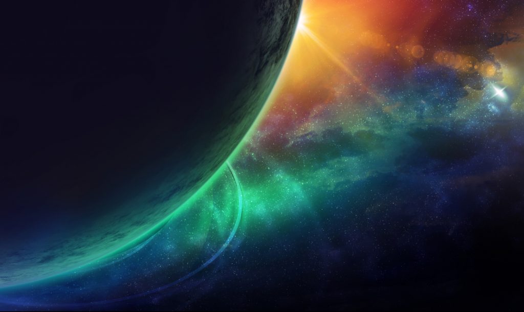 bigstock–163624478 Celestial Art Stars and Galaxies in Outer Space Showing the Beauty of Space exploration. Planet Texture furnished by NASA ( masoud rezaipoor/BigStock)