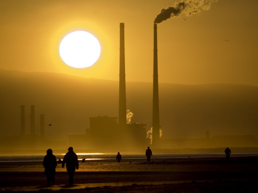 Smokestacks loom over Bull Island, northeast of Dublin, in 2008. Smokestacks loom over Bull Island, northeast of Dublin, in 2008. (Dave Walsh/VW Pics/UIG via Getty Images)