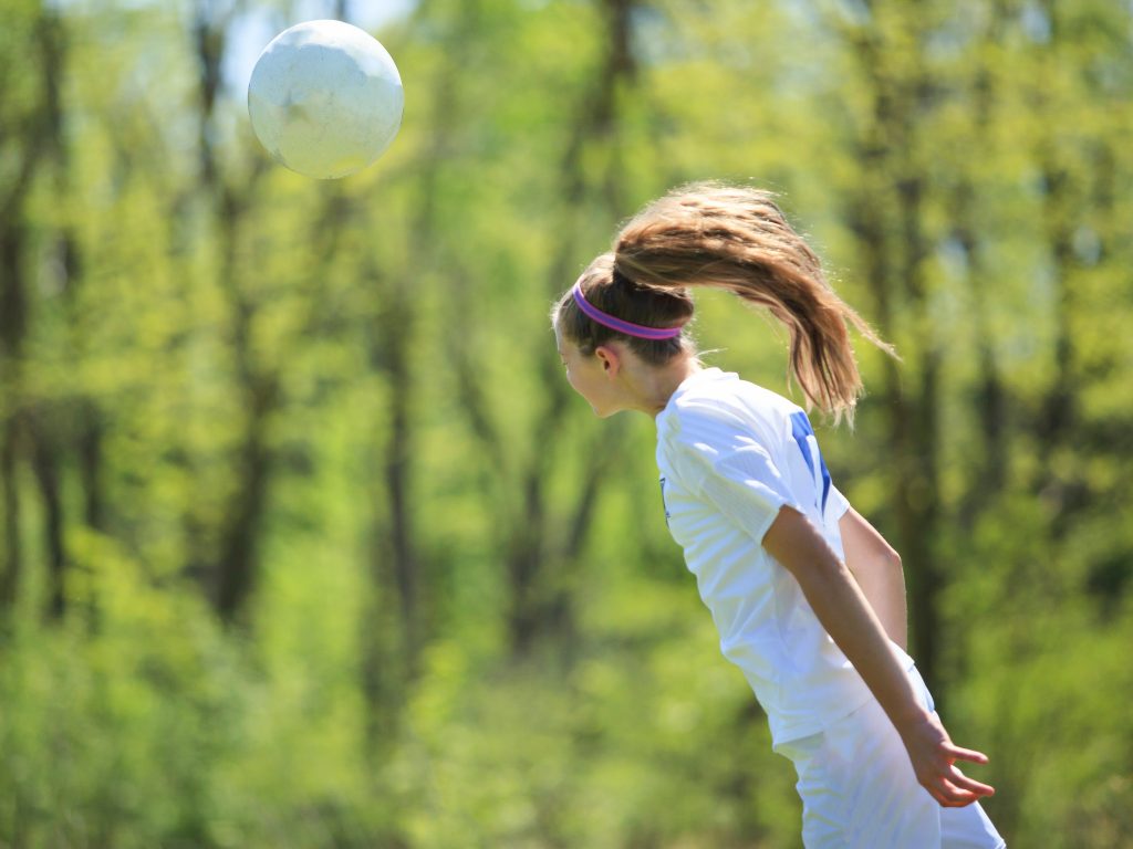 The brains of female soccer players who head the ball frequently show white matter alterations. The brains of female soccer players who head the ball frequently show white matter alterations. (Krista Long/Getty Images)