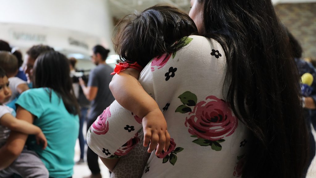 Dozens of migrant women and their children arrive at a bus station in McAllen, Texas, following their release by Customs and Border Protection last month. Dozens of migrant women and their children arrive at a bus station in McAllen, Texas, following their release by Customs and Border Protection last month. (Spencer Platt/Getty Images)