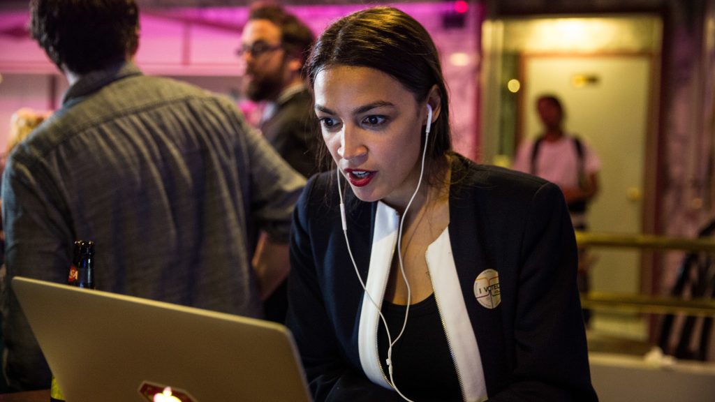 Progressive challenger Alexandria Ocasio-Cortez celebrates at a victory party last week. America’s lawmakers skew older, and they skew male — but this year’s elections may reverse that trend. Progressive challenger Alexandria Ocasio-Cortez celebrates at a victory party last week. America's lawmakers skew older, and they skew male — but this year's elections may reverse that trend. (Scott Heins/Getty Images)