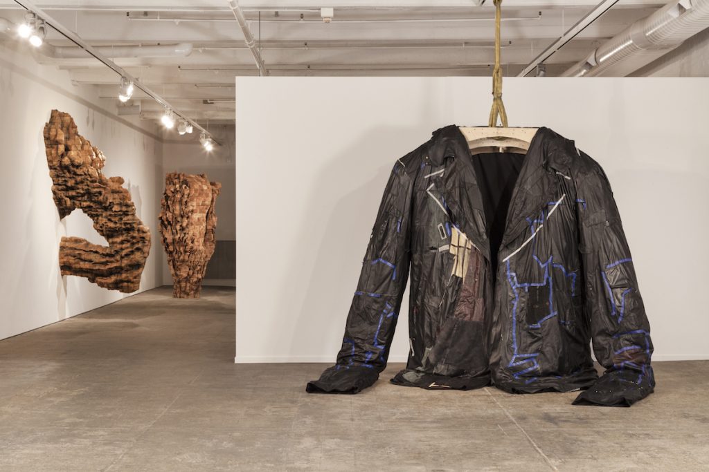 leather This monumental leather jacket sculpture, titled PODERWAĆ, 2017, by Ursula von Rydingsvard, inspired a film series on the leather jacket in cinema. (Credit: Carlos Avendaño)