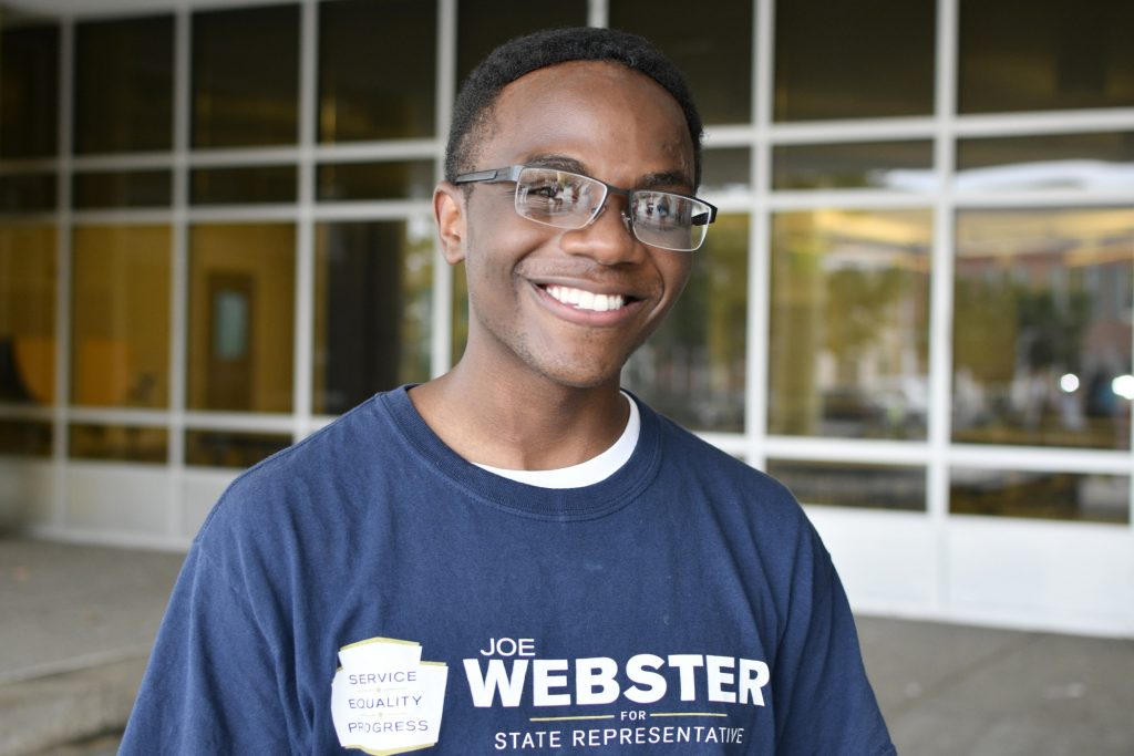 Marcus Muli, 22, of Ambler, Pa., is a campaign manager for a local candidate.