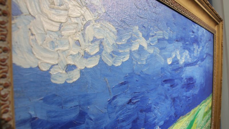The patented Relievo method used to duplicate van Gogh's paintings reproduces every brush stroke and even the cracks caused by age. (Emma Lee/WHYY)