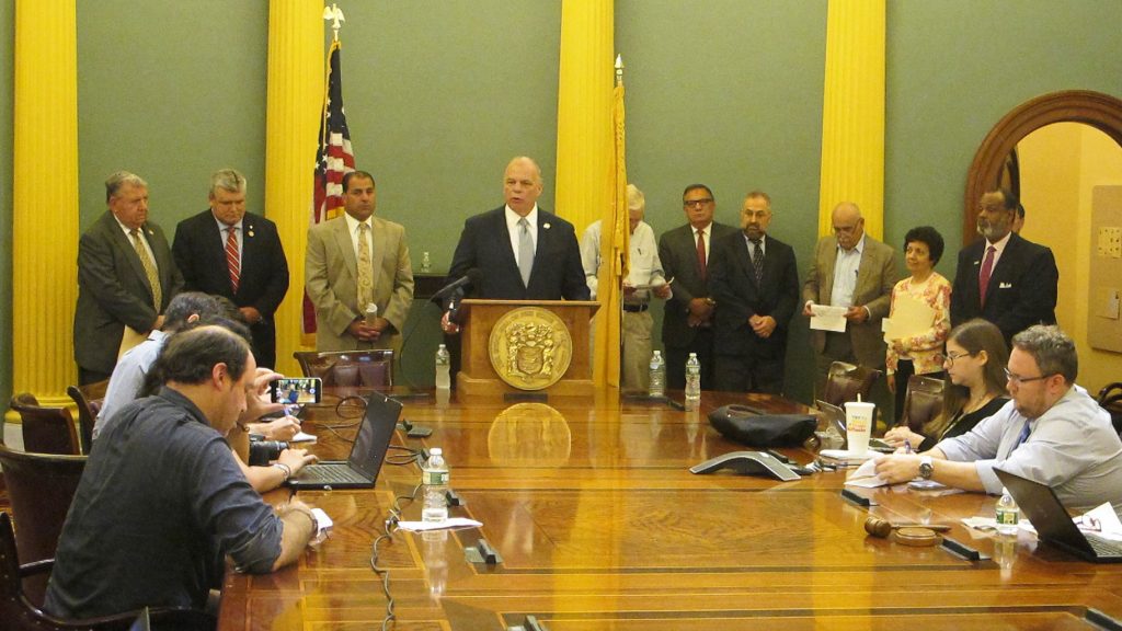 20180809afford Senate President Steve Sweeney, other lawmakers, and members of the task force discuss the proposed changes. (Phil Gregory/WHYY)
