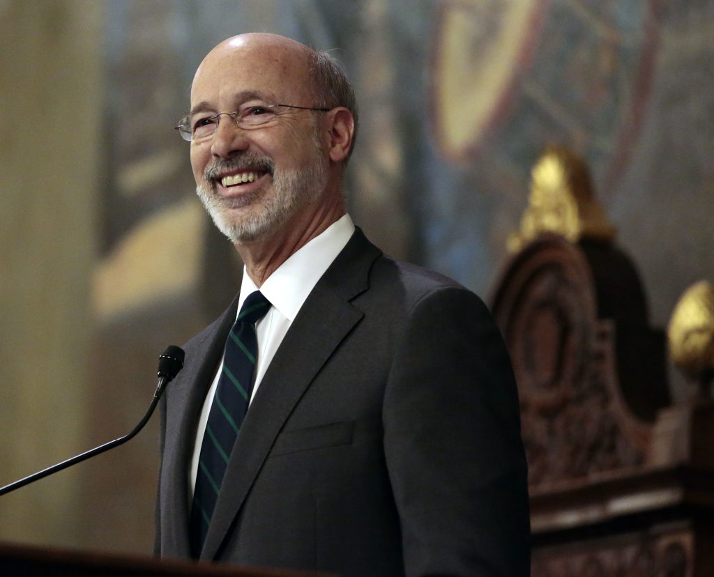 Pennsylvania Budget Gov. Tom Wolf at the state Capitol in Harrisburg, Pa., on Tuesday, Feb. 6, 2018. (Chris Knight/AP Photo)