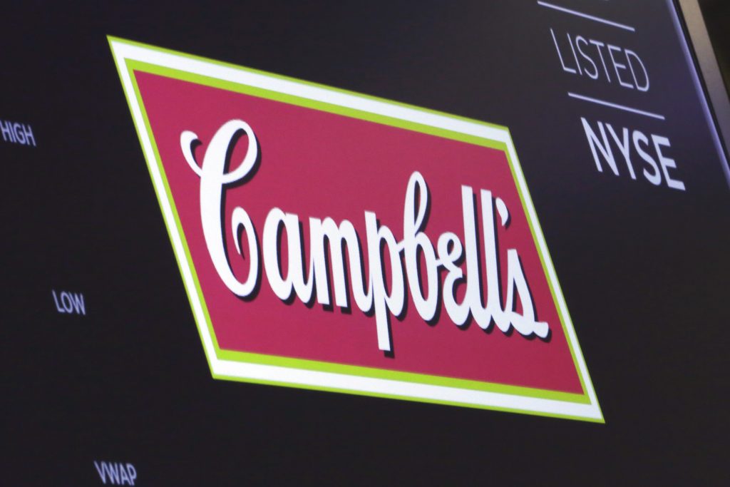 Financial Markets Wall Street Earns Campbell’s Soup The logo for Campbell's Soup appears above a trading post on the floor of the New York Stock Exchange, Friday, May 18, 2018. Campbell Soup plunged 10.9 percent after announcing that its CEO, Denise Morrison, was retiring effectively immediately. (Richard Drew/AP Photo)