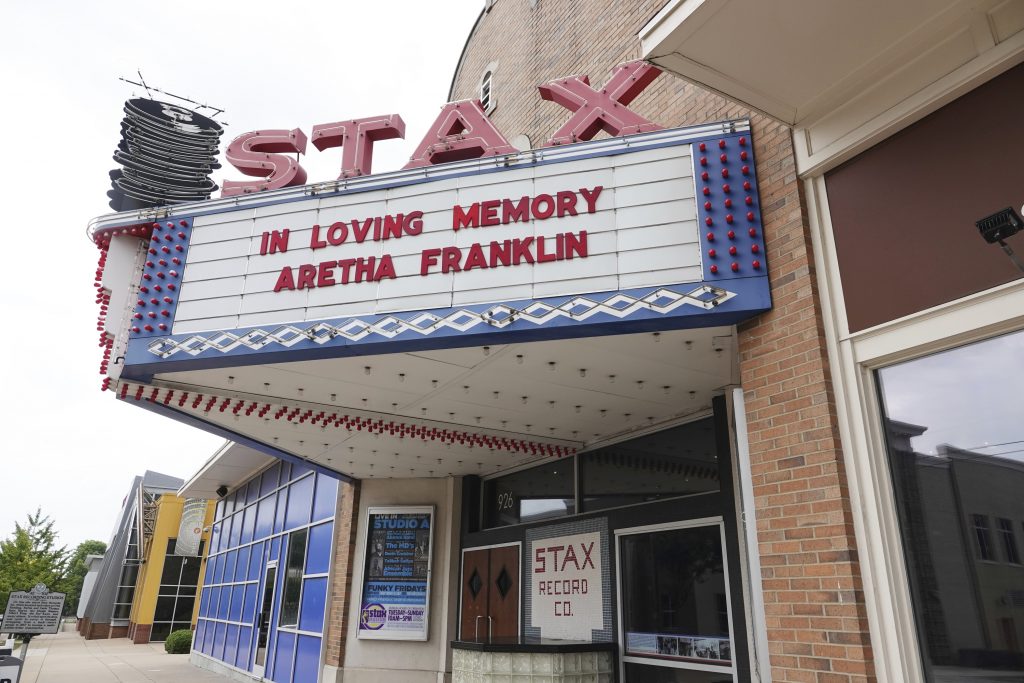 Obit Aretha Franklin Stax Museum remembers Aretha Franklin. Stax is just a short distance away from the home where Aretha Louise Franklin was born on March 25, 1942 in Memphis, Tenn. Franklin died early Thursday. (AP Photo/Karen Pulfer Focht)