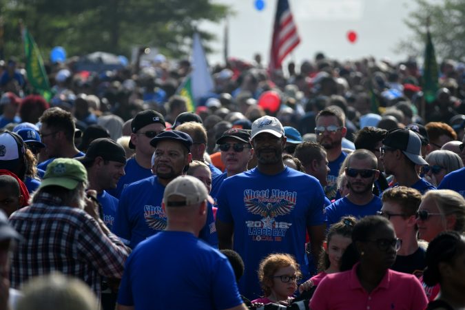Annual Labor Day Parade on Columbus Boulevard, on Monday. (Bastiaan Slabbers for WHYY)
