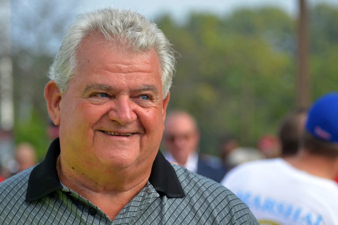 Congressman Bob Brady at the annual Labor Day Parade on Columbus Boulevard, on Monday. (Bastiaan Slabbers for WHYY)