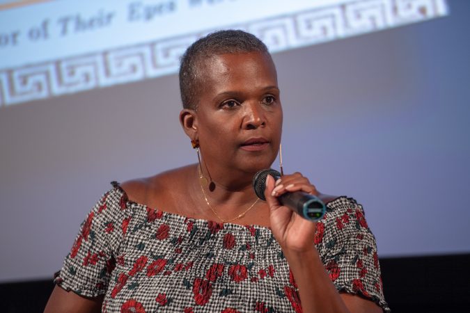 WHYY reporter Annette John-Hall interviews Deborah Plant, editor of 