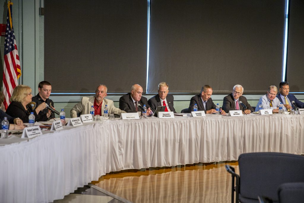 IMG_2164 A Republican state senate policy committee hosted a roundtable discussion about school safety in Williamsport on August 16, 2018. (Min Xian / Keystone Crossroads)