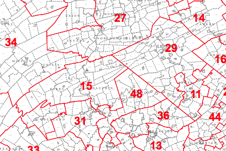 Screen Shot 2018-08-09 at 6.49.06 PM A portion of the Pennsylvania legislative district map. (Commonwealth of Pennsylvania)