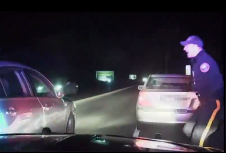 Still from a Township of Hamilton Police Department dashcam