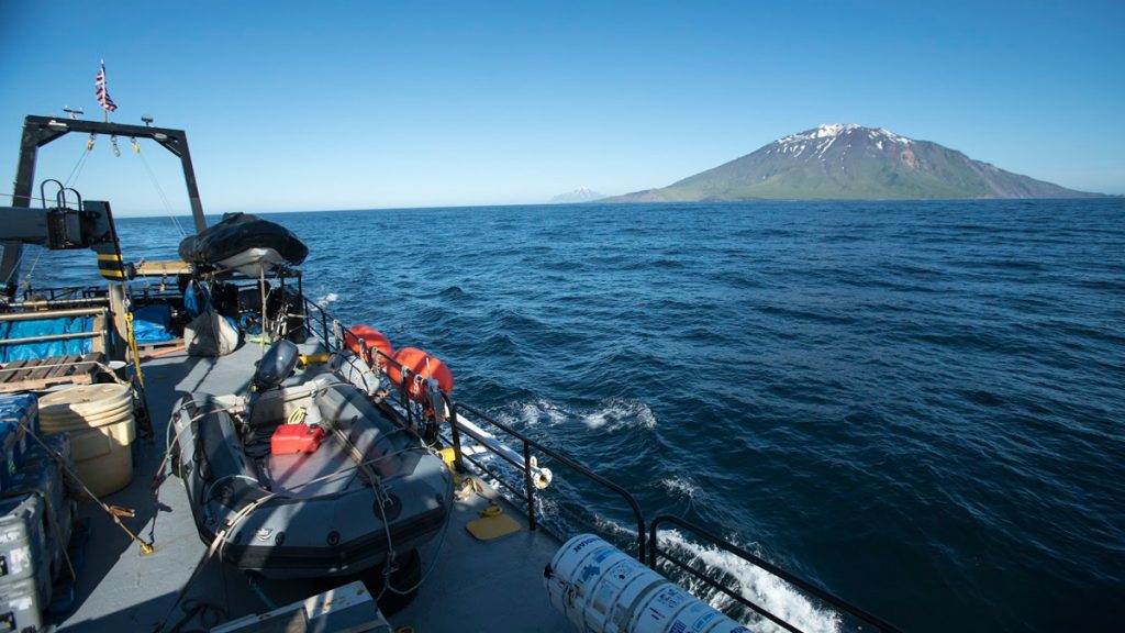 WWII16x9 Project Recover searches for the stern of the USS Abner Read near Kiska, Alaska, in July. (Project Recover)
