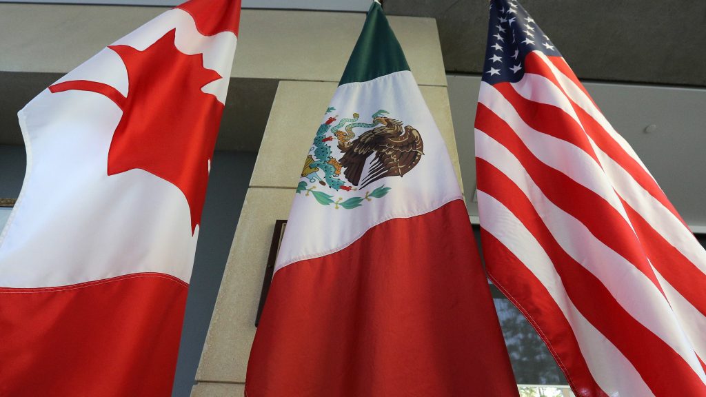 Last year, the Trump administration unveiled its goals for renegotiating the North American Free Trade Agreement, a deal that reshaped trade between Canada, Mexico and the United States. Last year, the Trump administration unveiled its goals for renegotiating the North American Free Trade Agreement, a deal that reshaped trade between Canada, Mexico and the United States.
(Lars Hagberg/AFP/Getty Images)