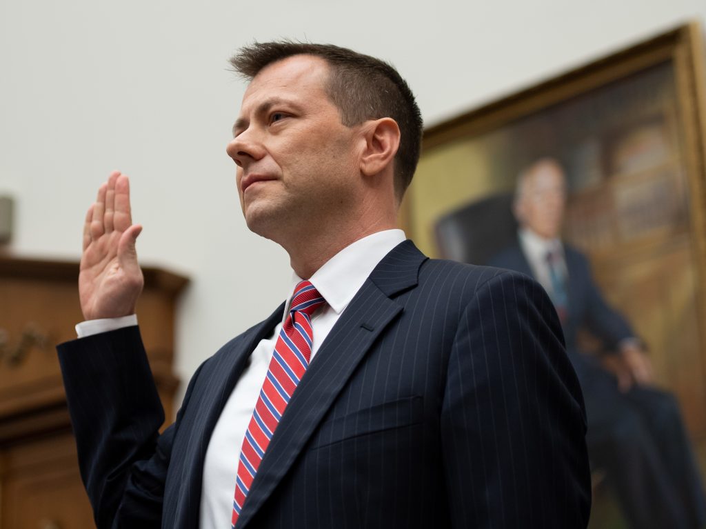 Former Deputy Assistant FBI Director Peter Strzok has been fired after months of criticism by President Trump and Republicans over his anti-Trump text messages. Former Deputy Assistant FBI Director Peter Strzok has been fired after months of criticism by President Trump and Republicans over his anti-Trump text messages.
(Saul Loeb/AFP/Getty Images)