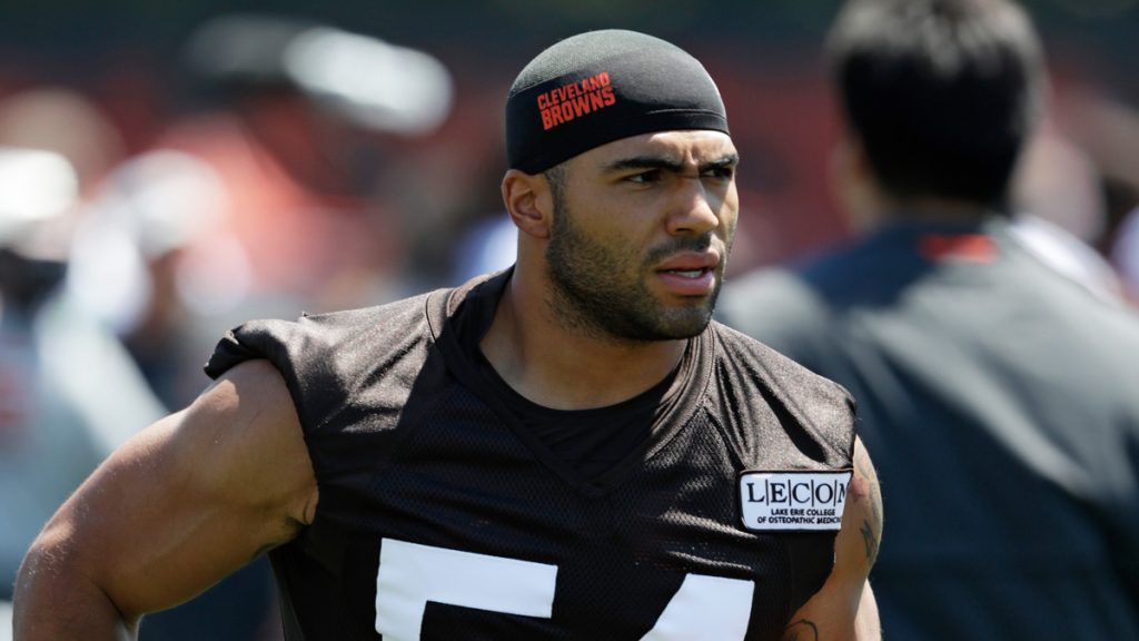 kendricks16x9 In this July 26, 2018, file photo, Cleveland Browns' Mychal Kendricks is shown during an NFL football training camp in Berea, Ohio. Federal prosecutors in Philadelphia say Cleveland Browns linebacker Mychal Kendricks used insider trading tips from an acquaintance to make about $1.2 million in illegal profits on four major trading deals. Kendricks says in a statement released by his lawyer Wednesday, Aug. 29, 2018, that he’s sorry and “deeply” regrets his actions.(AP Photo/Tony Dejak, File)