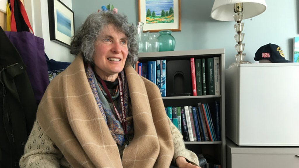 Lisa Iezzoni is professor of medicine at Harvard. She has multiple sclerosis and researches disparities in health care for people with disabilities.
(Elana Gordon/WHYY)