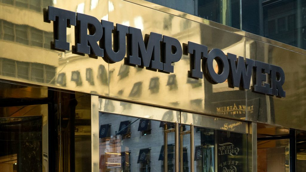 ttower16x9 Trump Tower in New York Thursday, Aug. 14, 2017. (AP Photo/Craig Ruttle)