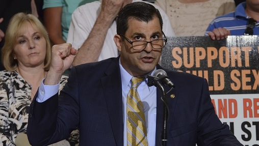 Pennsylvania state Rep. Mark Rozzi, D-Berks,  says creating compensation funds is a step in the right direction, but retroactive lawsuits should be an option too. (Marc Levy/AP Photo)