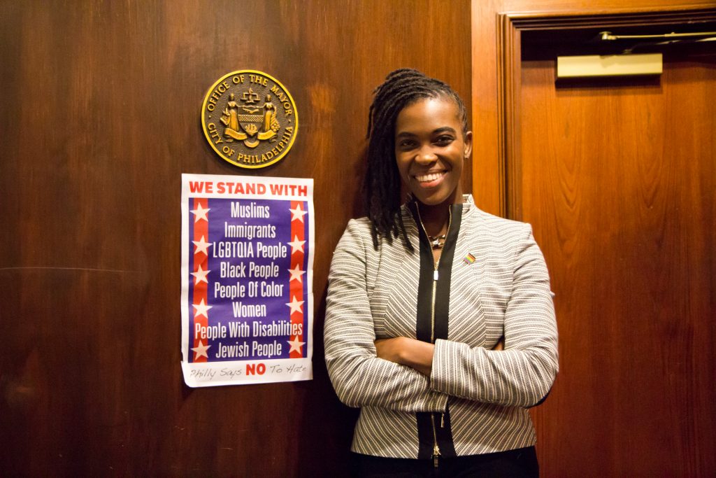 2018 9 25 k paynter amber hikes-2 Executive Director of the Office of LGBT Affairs Amber Hikes (Kimberly Paynter/WHYY)