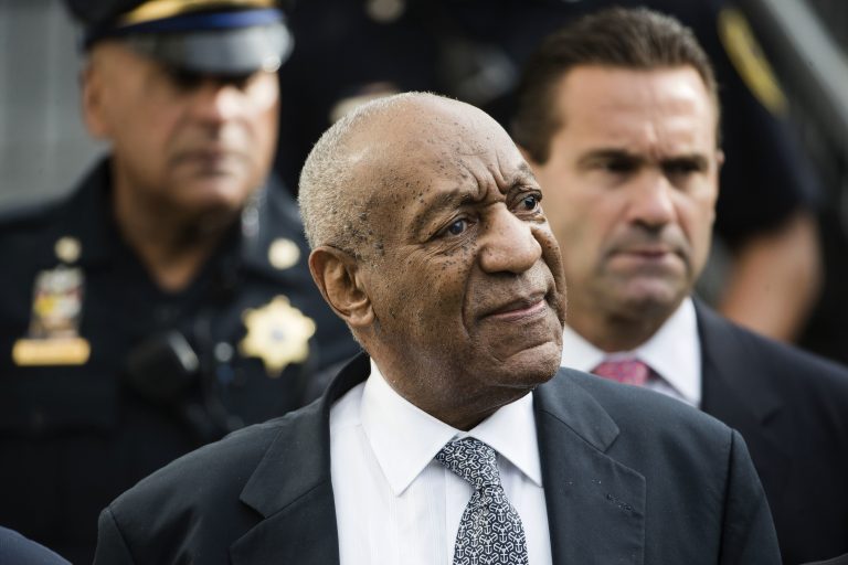 AP_17159796022640-768×512 Bill Cosby walks from the Montgomery County Courthouse during his sexual assault trial in Norristown, Pa., Thursday, June 8, 2017. (Matt Rourke/AP Photo)