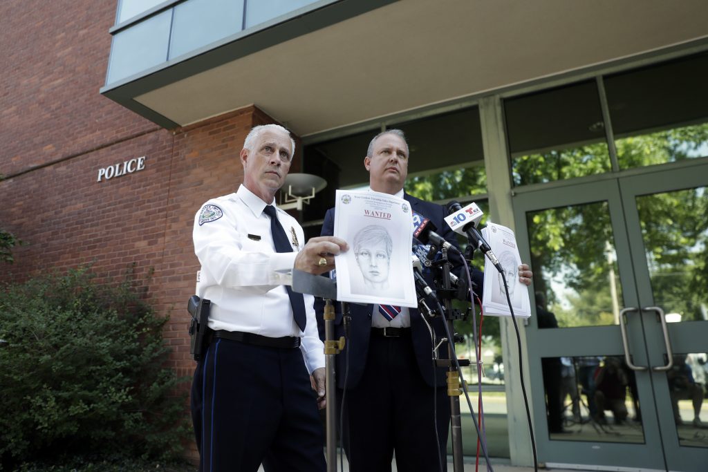 Road Rage Shooting Death West Goshen Police Chief Joseph Gleason, left, and Charles Gaza, with the Chester County, Pa., District Attorney's Office, hold sketches of then-suspected road rage shooter during a news conference outside police headquarters, Friday, June 30, 2017, in West Goshen, Pa. Twenty-nine-year-old David Desper pleaded guilty Wednesday in Chester County in the death of 18-year-old Bianca Roberson. (AP Photo/Matt Slocum, File)
