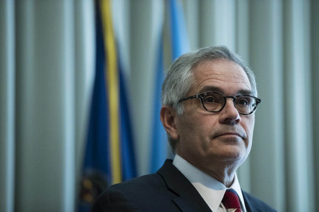 Larry Krasner In this file photo, Philadelphia District Attorney Larry Krasner speaks with members of the media during a news conference in Philadelphia, Tuesday, Sept. 4, 2018. (Matt Rourke/AP Photo)