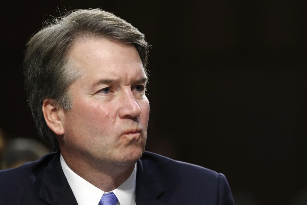 Brett Kavanaugh President Donald Trump's Supreme Court nominee, Brett Kavanaugh, listens to a question during the third round of questioning on the third day of his Senate Judiciary Committee confirmation hearing, Thursday, Sept. 6, 2018, on Capitol Hill in Washington, to replace retired Justice Anthony Kennedy. (AP Photo/Jacquelyn Martin)