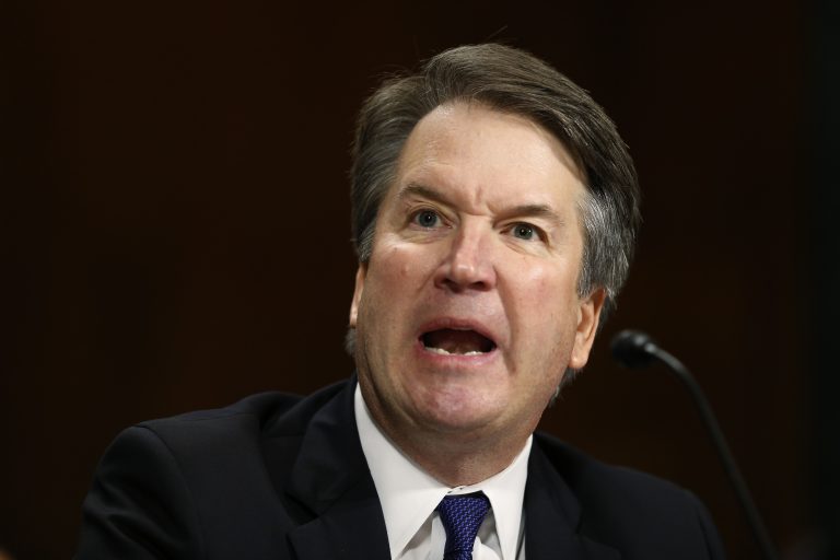 Supreme Court nominee Brett Kavanaugh gives his opening statement at the Senate Judiciary Committee hearing, Thursday, Sept. 27, 2018 on Capitol Hill in Washington. (Michael Reynolds/Pool Image via AP)