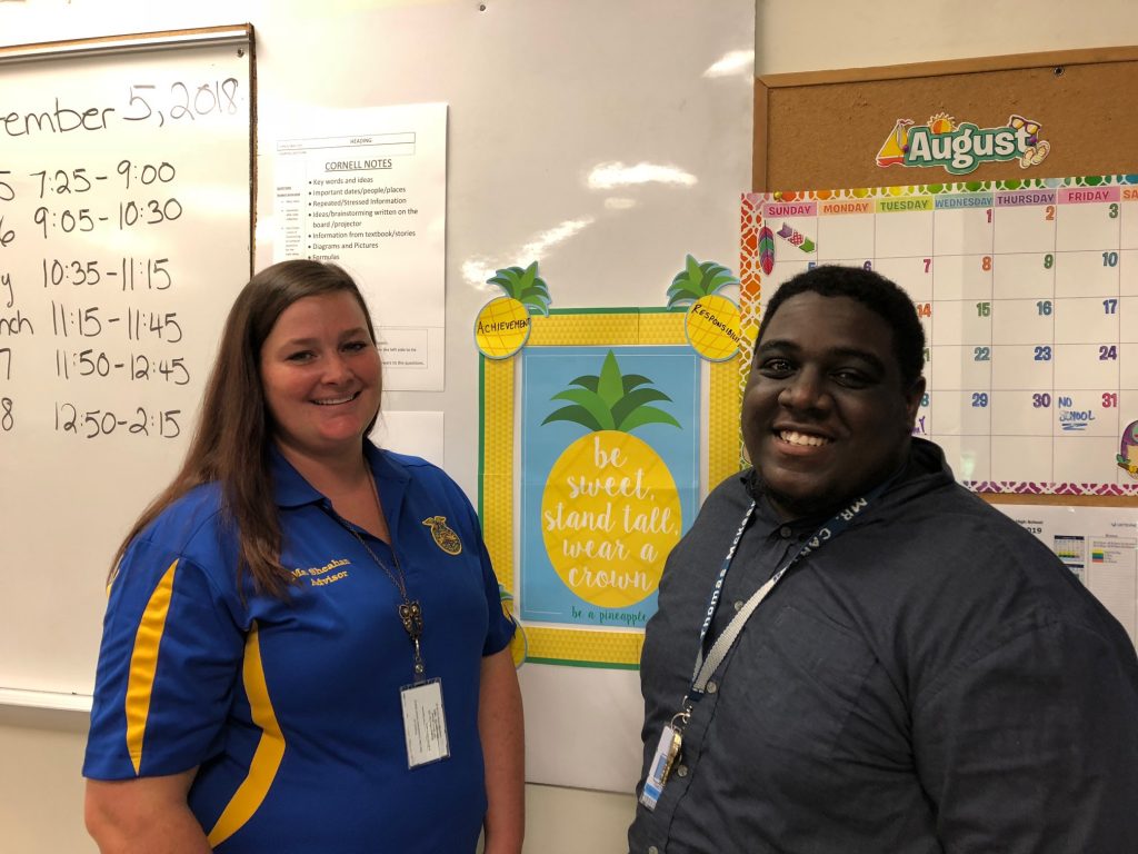 IMG_0037 student loan repayment McKean High School teachers Rebecca Sheehan and Jaimin Carter both hope to take advantage of a new Delaware law that could pay up to $10,000 of their student loans over five years. (Cris Barrish/WHYY News)