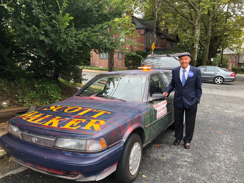 Scott Walker To say Scott Walker, the GOP nominee for Delaware's long congressional seat, is an unorthodox candidate is a serious understatement. (Cris Barrish/WHYY)