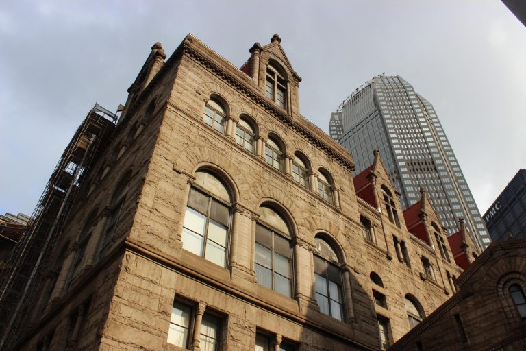 The exterior of the Allegheny County courthouse.