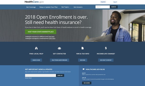 The HealthCare.gov website main page. The Trump administration is clearing the way for insurers to sell short-term health plans as a bargain alternative to pricey “Obamacare” for consumers struggling with high premiums. But the policies don’t have to cover pre-existing conditions and benefits are limited. It’s not certain if that’s going to translate into broad consumer appeal among people who need an individual policy. (HHS via AP)