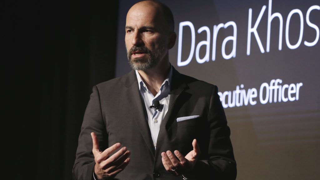 Uber announced its settlement with 50 U.S. states and the District of Columbia, paying a penalty and promising to make its data security more robust. Here, Uber CEO Dara Khosrowshahi is seen at an event in New York earlier this month. Uber announced its settlement with 50 U.S. states and the District of Columbia, paying a penalty and promising to make its data security more robust. Here, Uber CEO Dara Khosrowshahi is seen at an event in New York earlier this month. (Richard Drew/AP)