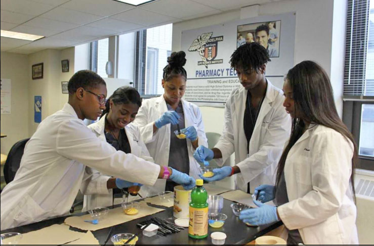 broke-in-philly-photo Students participate in a CVS Pharmacy technician apprenticeship program at Philadelphia Job Corps. The program is supported by federal training dollars (Courtesy of Philadelphia Works)