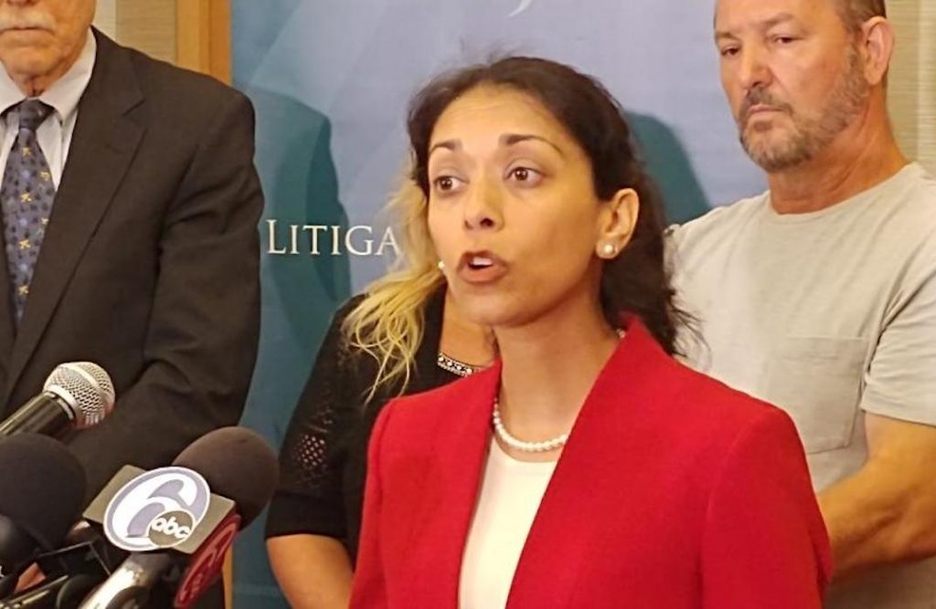 chef Attorney Darpana Sheth with the Institute for Justice speaks to reporters on Tuesday, Sept. 18. (Tom MacDonald/WHYY)