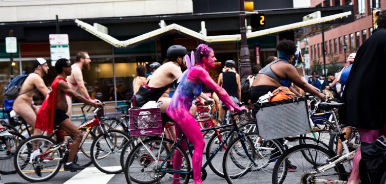 cyclists-pedal-through-center-city-during-the-philadelphia-naked-bike-ride-2018-kimberly-paynter-whyy.0.226.2400.1148.752.360.c Philadelphia Naked Bike Ride 2018. (Kimberly Paynter/WHYY)
