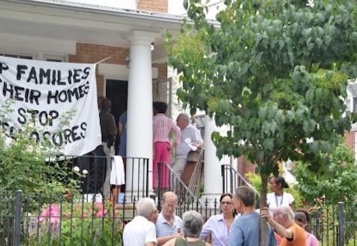 Activists protest evictions in Germantown (Bastiaan Slabbers for WHYY)