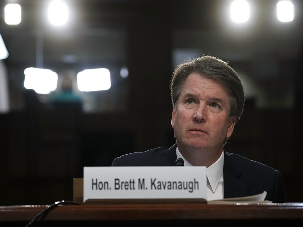 Supreme Court nominee Judge Brett Kavanaugh testifies before the Senate Judiciary Committee on Sept. 6, 2018. (Alex Wong/Getty Images)
