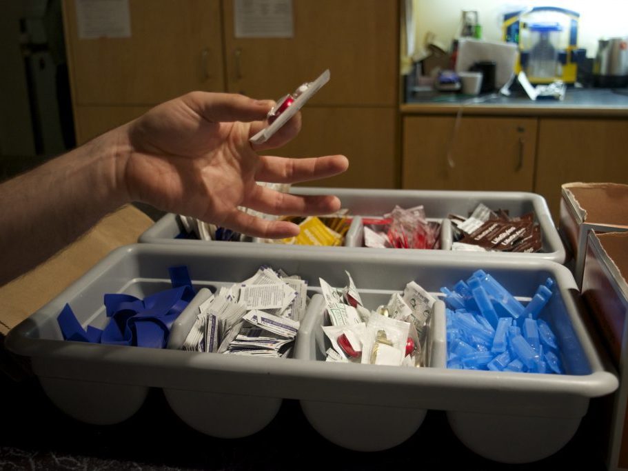 Supervised injection sites, like Insite in Vancouver, Canada, provide drug users with clean needles and other supplies to help prevent the spread of disease. Insite, Vancouver’s supervised injection facility, provides people with clean injection supplies. (Elana Gordon/WHYY)