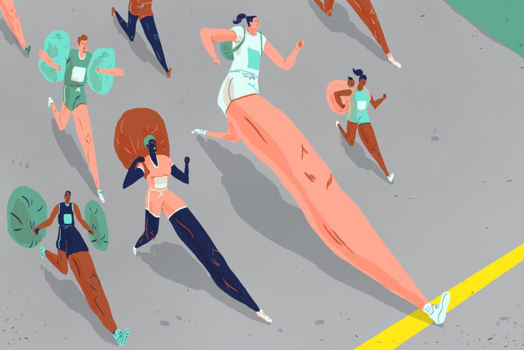 Some runners have more baggage than others. Some runners have more baggage than others. (LA Johnson/NPR)