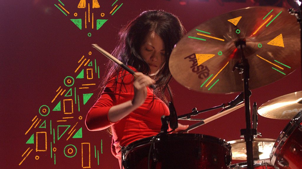 Meg White performs in Australia in 2003. Meg White performs in Australia in 2003. (Photo Illustration: Bob King/Redferns and Angela Hsieh/NPR)