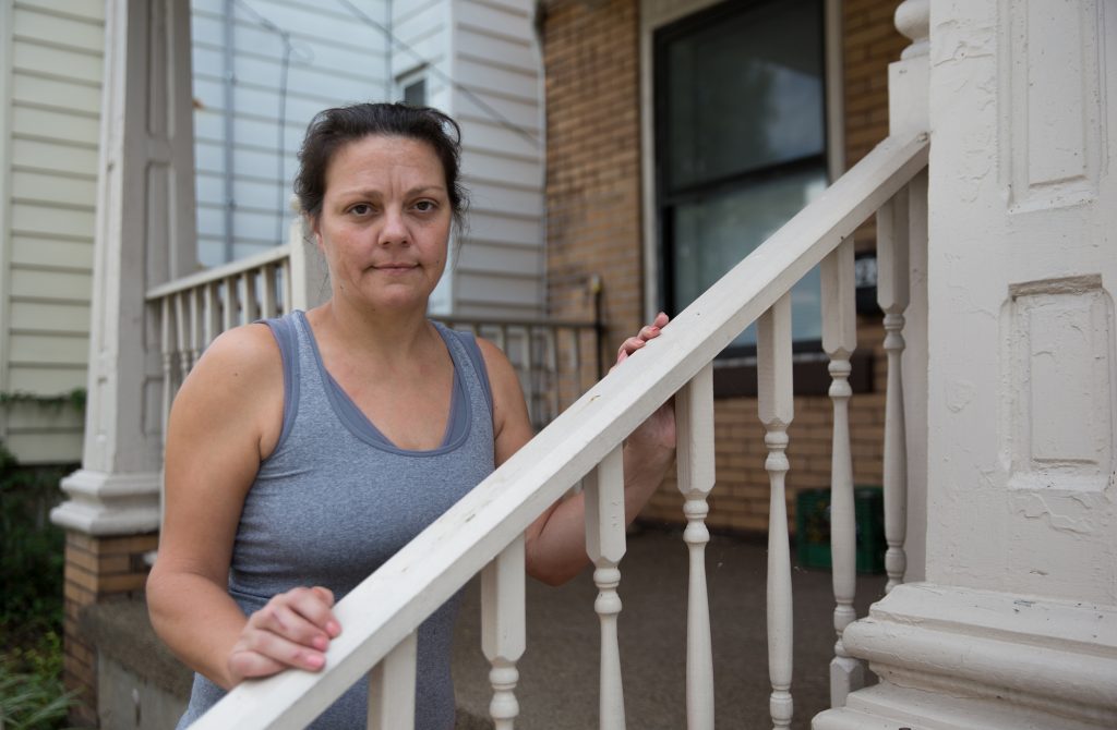 weimer__crystal__2018-lazarski Crystal Weimer was arrested in 2004 for third degree murder, a crime she didn’t commit. She spent nearly 12 years in prison and was exonerated on June 27, 2016, and all charges were dropped with prejudice. (Lindsay Lazarski/WHYY)