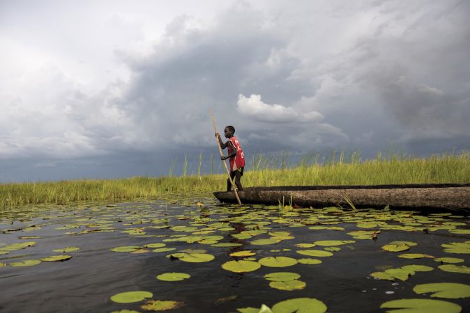 Chuol escaped into a vast swamp in South Sudan when fighters swept into his village,September 2015.201