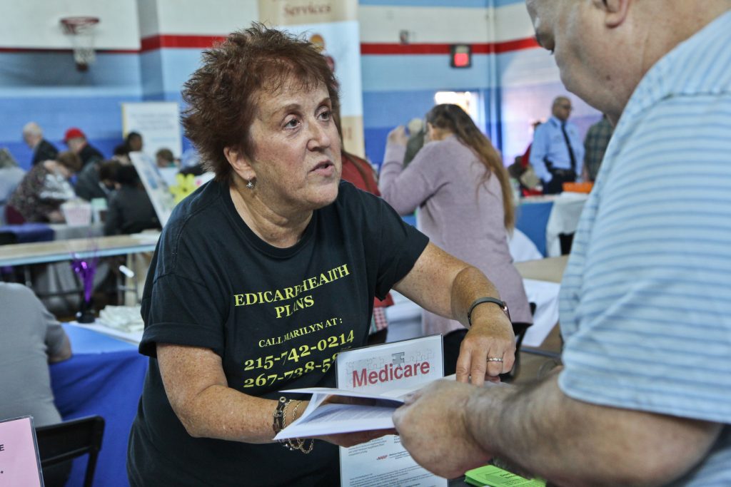 2018 10 12 k paynter senior expo-2 File photo: Marilyn Burston is a benefits specialist, who helps seniors find an appropriate Medicare plan. (Kimberly Paynter/WHYY)